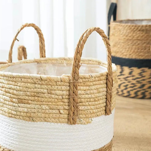 natural wicker basket for garden and decorative storage - vue 3 sur 15