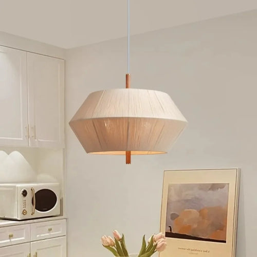 Nordic wabi sabi cotton thread pendant light for interior decoration