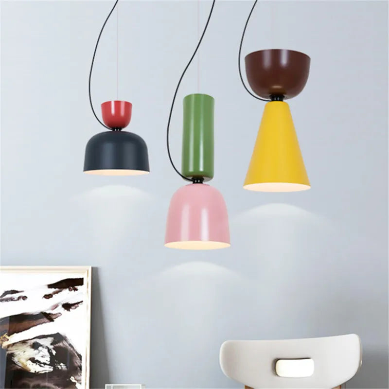 Nordic geometric pendant light for modern interior decor