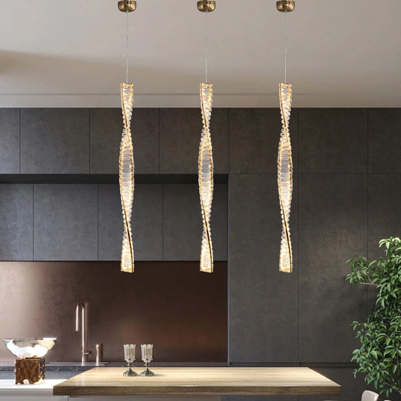Modern crystal pendant for minimalist art deco interiors