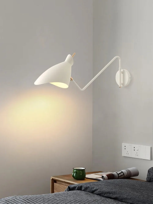 Adjustable long arm creative LED wall light - vue 2 sur 11