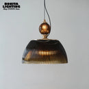 Sculpted glass pendant with retro style and modern vibe