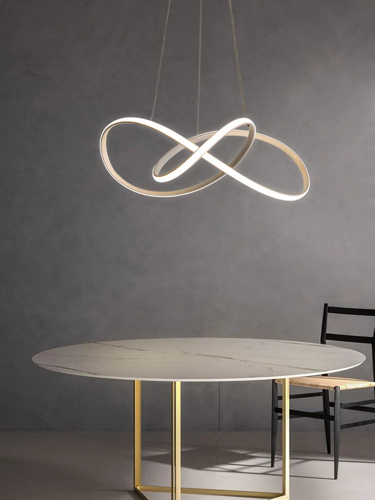 Nordic design dimmable twisted LED pendant light