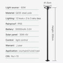 Round solar lamp for garden and outdoor lighting