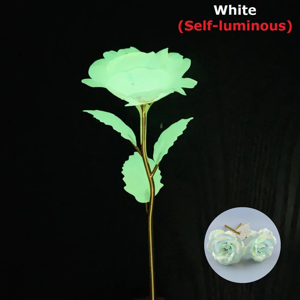 Luminous rose branch gift for Valentine's Day or Mother's Day