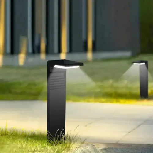 Modern solar floor lamp for decorative garden and courtyard - vue 4 sur 6