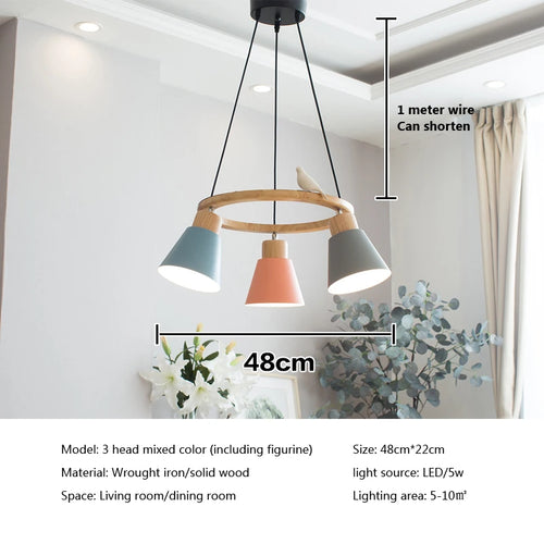 Macaron modern Nordic pendant lamp - vue 16 sur 18