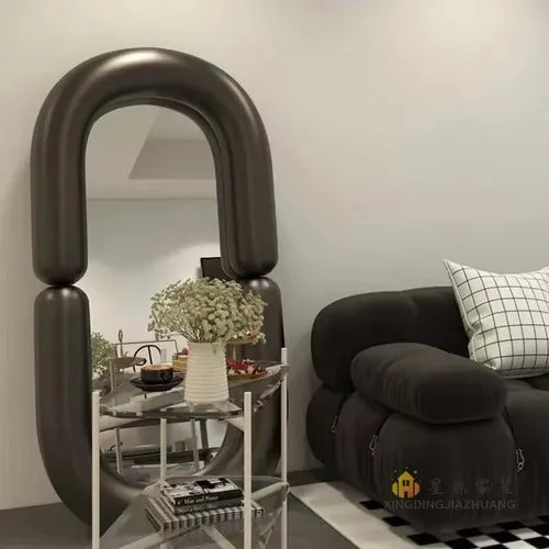 Oval decorative wall mirror nordic style for bedroom - vue 11 sur 15