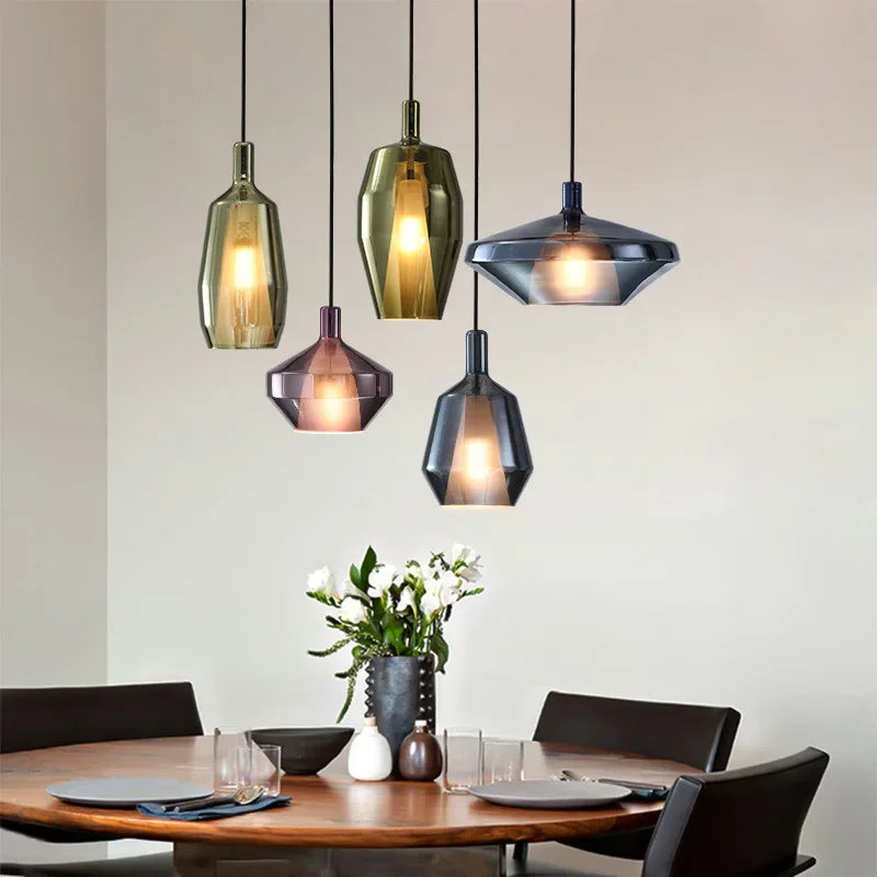 Nordic design glass pendant light for interior decor