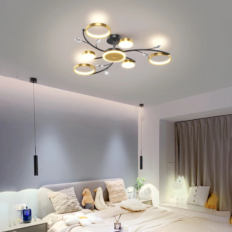 Nordic luminous chandelier for elegant indoor lighting