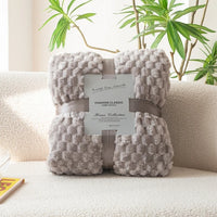 Soft fluffy check throw blanket bedspread sofa cover