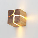 Creative nordic solid wood wall light