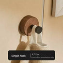 Wood and aluminium wall-mounted towel rack and shower accessories organiser