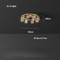 Copper and crystal chandelier for modern decor 2024