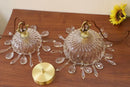 Nordic retro brass crystal and glass pendant chandelier