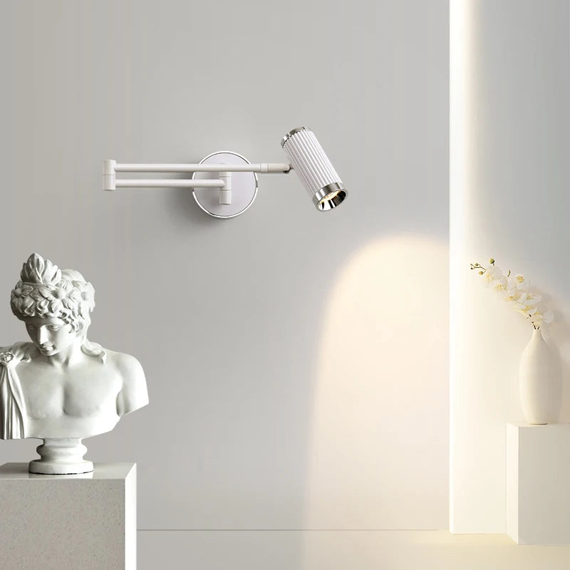 Foldable nordic telescopic wall light with eye protection