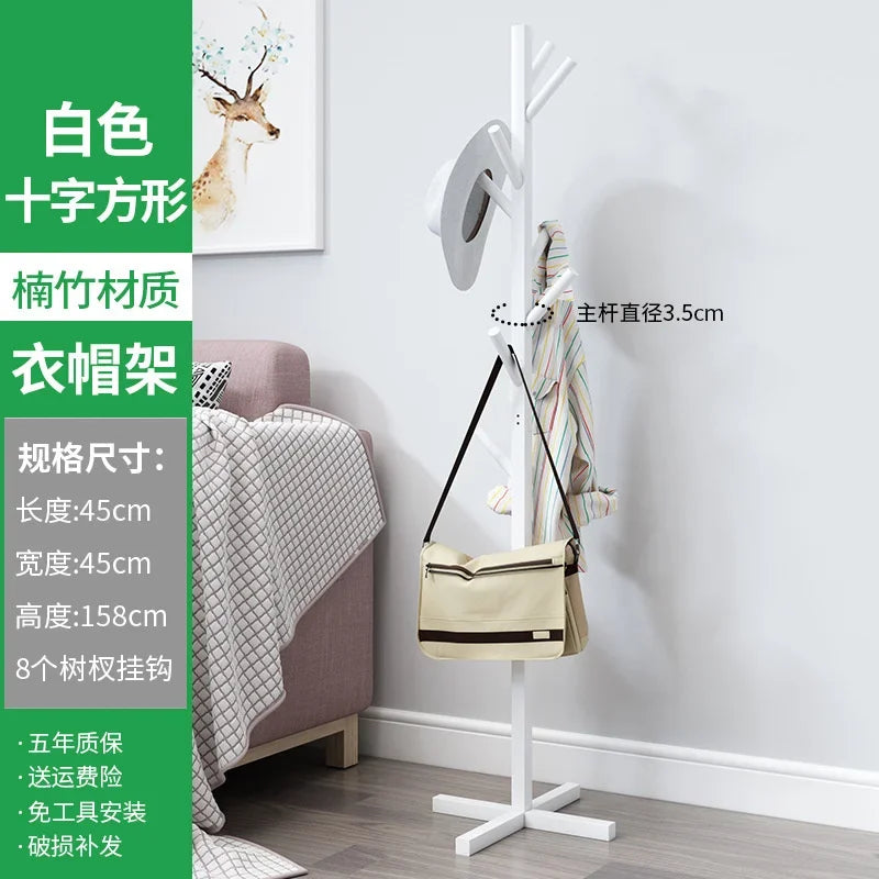 solid wood coat rack, modern and practical design - vue 9 sur 20