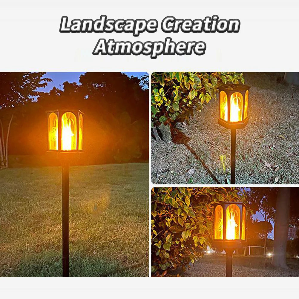 Solar torch lamp 96 LED for outdoor garden and walkway automatic
