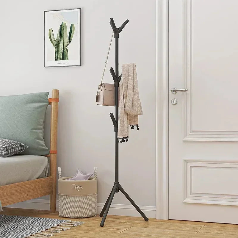 practical and mobile branch-shaped standing clothes rack