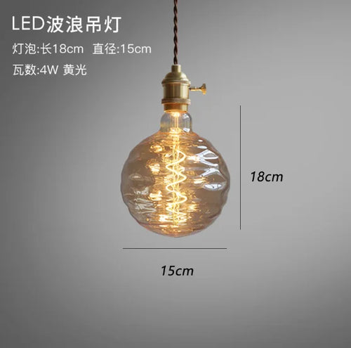 Retro glass pendant light for artistic decor and display - vue 15 sur 17