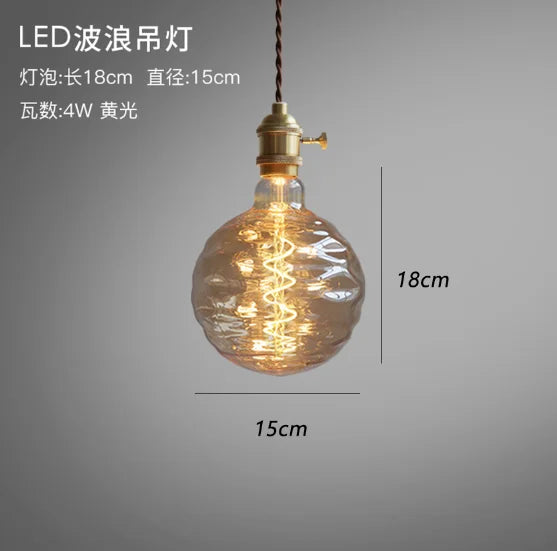 Retro glass pendant light for artistic decor and display - vue 14 sur 17