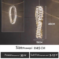Modern luxury crystal LED chandelier for indoor use