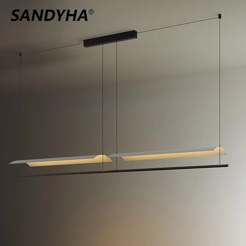 Modern minimalist designer chandelier for interior and decor