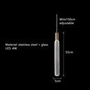 Adjustable nordic clear glass light tube pendant