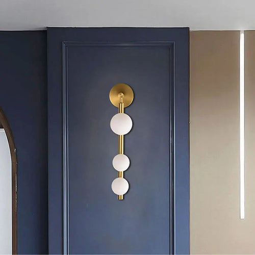 Designer decorated glass wall lamp for clubhouse or villa - vue 6 sur 10