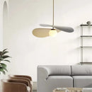 Loft style metal and fabric lotus pendant light