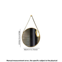 round gold wall mirror for bathroom and hairdressing