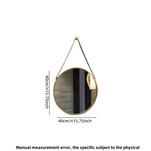 round gold wall mirror for bathroom and hairdressing