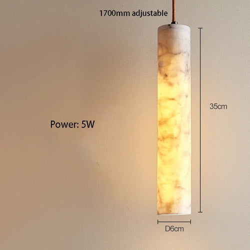 Wabi-sabi natural marble chandelier for designer hotels - vue 9 sur 10