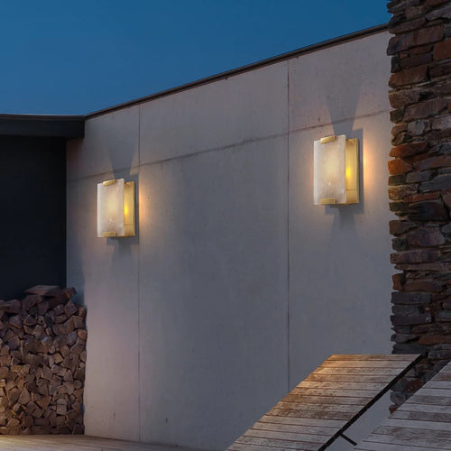 Marble and copper LED wall light for modern interiors - vue 2 sur 16