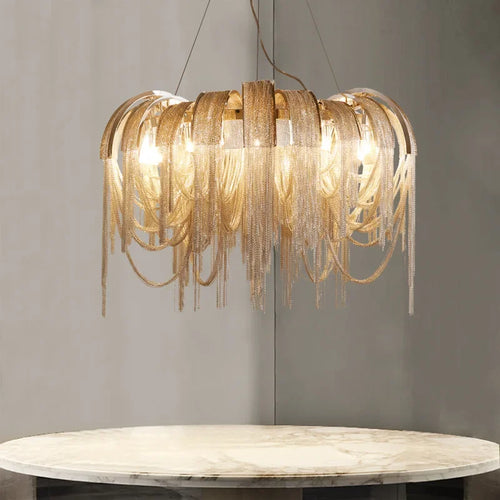Aluminium pendant light with modern LED indoor lighting - vue 4 sur 10