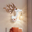 Modern resin wall light with Chinese style fortune deer