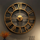 3d modern decorative wall clock retro roman style silent metal