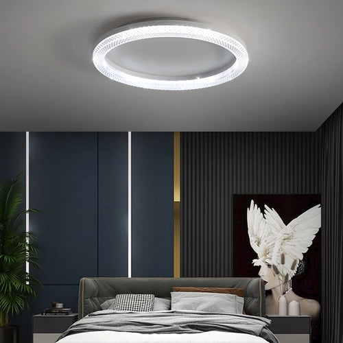 Led ring ceiling chandelier for home decoration - vue 5 sur 10