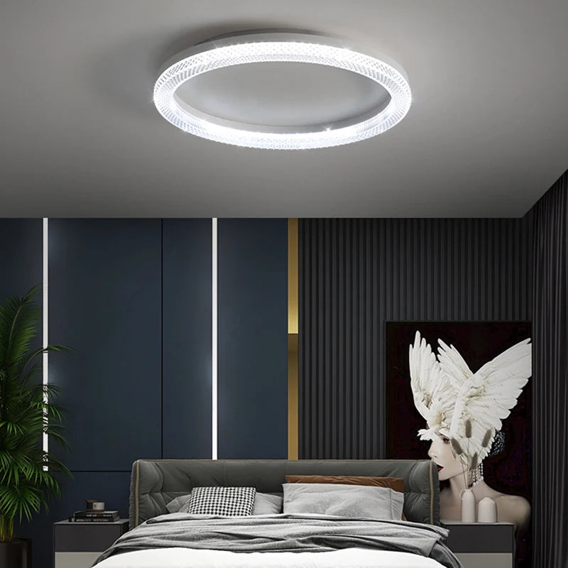 Led ring ceiling chandelier for home decoration - vue 4 sur 10