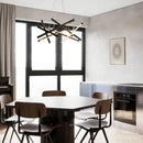 Minimalist designer chandelier with geometric light for elegant interiors