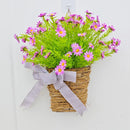 Artificial flower basket spring wreath for Easter decoration