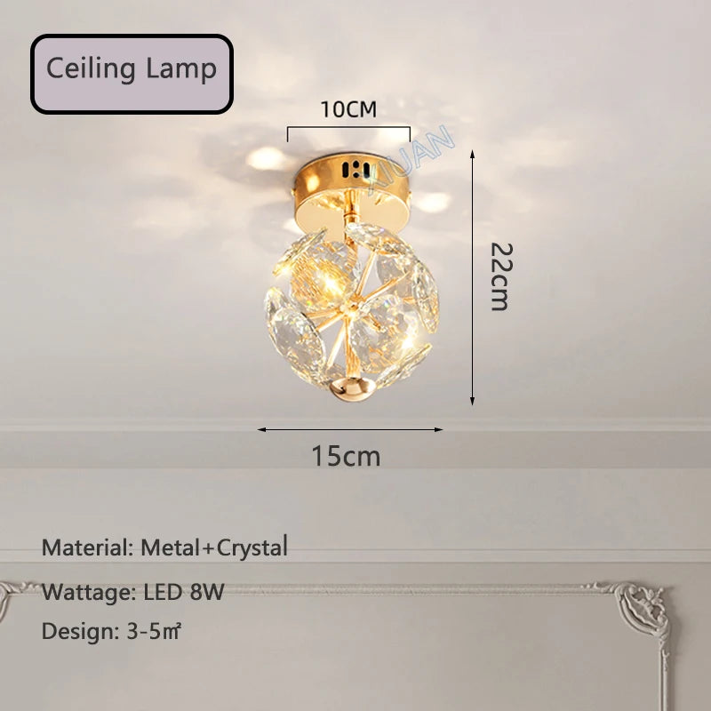 Dandelion crystal pendant light with remote control and dimming