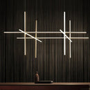 Italian designer tubular LED pendant chandelier