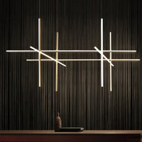 Italian designer tubular LED pendant chandelier