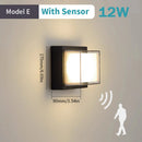 Outdoor LED wall light with automatic motion sensor