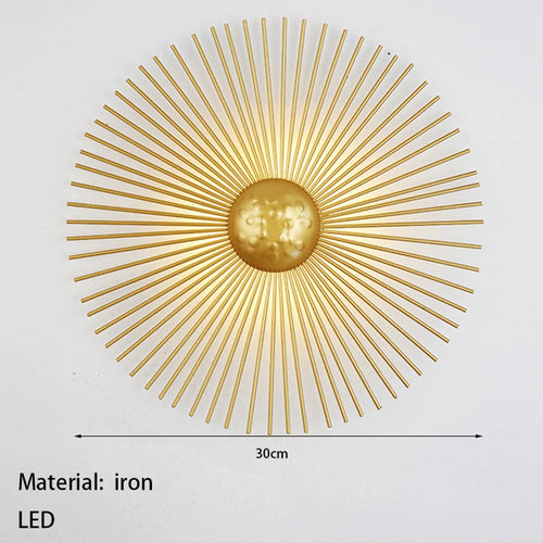 applique murale soleil led déco pour hôtel boutique - vue 9 sur 11