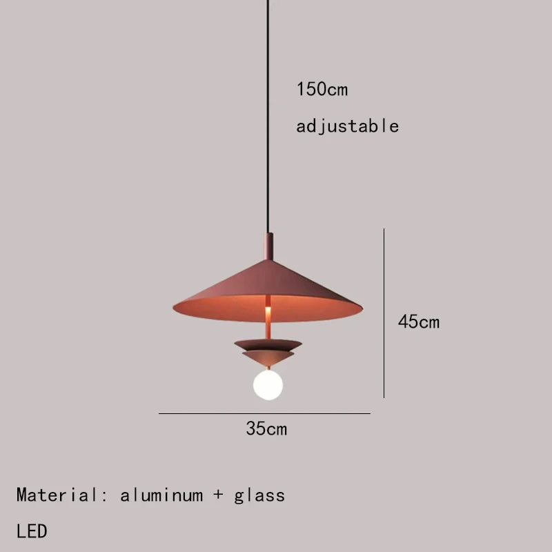 Modern indoor metal pendant light with soft illumination - vue 10 sur 14