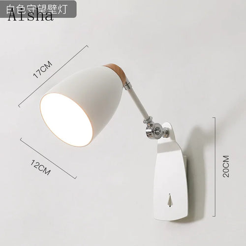 Simple creative Nordic wall light with switch decorative - vue 7 sur 8