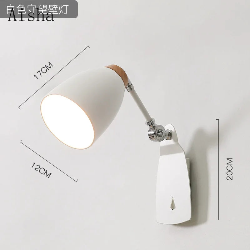 Simple creative Nordic wall light with switch decorative - vue 6 sur 8