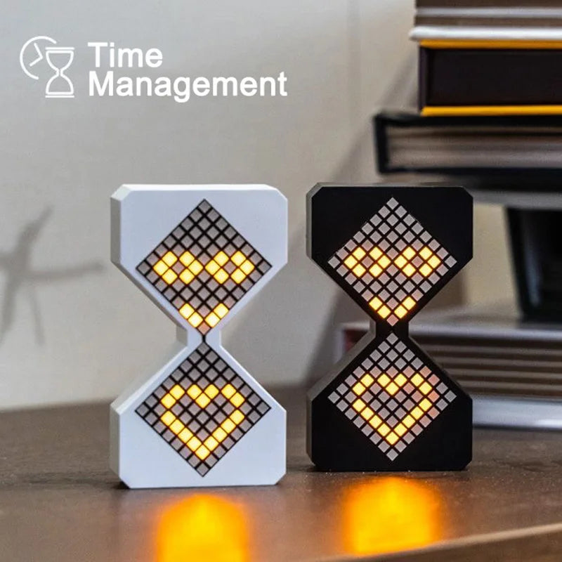 cybernetic style electronic led hourglass for decoration and gifts